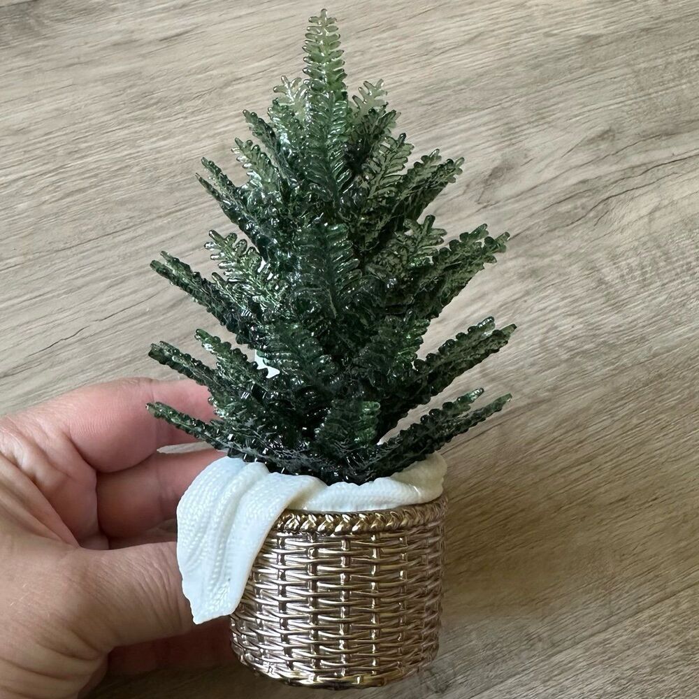 Bath & Body Works Wallflower Night Light Pine Tree Winter Decorative Basket